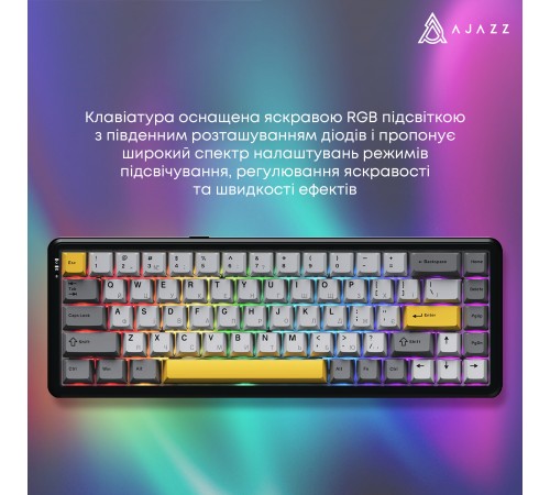 Клавіатура бездротова Ajazz AK680 Max (8+8K) Magnetic Switch Black (AK680-M-BGY-A) Клавіатура бездротова Ajazz AK680 Max (8+8K) Magnetic Switch Black (AK680-M-BGY-A)