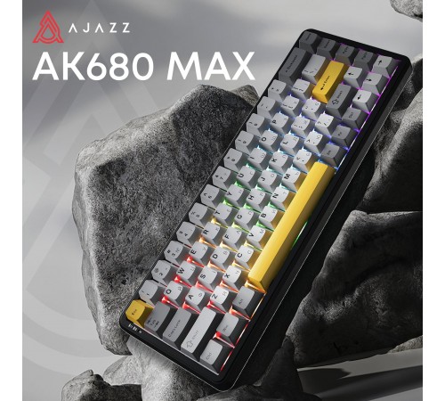 Клавіатура Ajazz AK680 MAX Magnetic Switch RGB USB Black (AK680-M-BGY-AW)