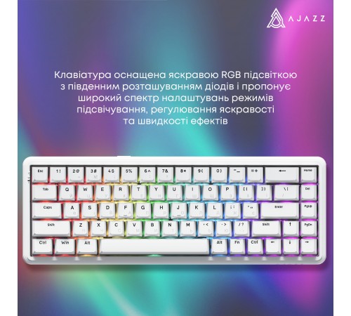 Клавіатура Ajazz AK680 Max Magnetic Switch White (AK680-WM-W-A) Клавіатура Ajazz AK680 Max Magnetic Switch White (AK680-WM-W-A)