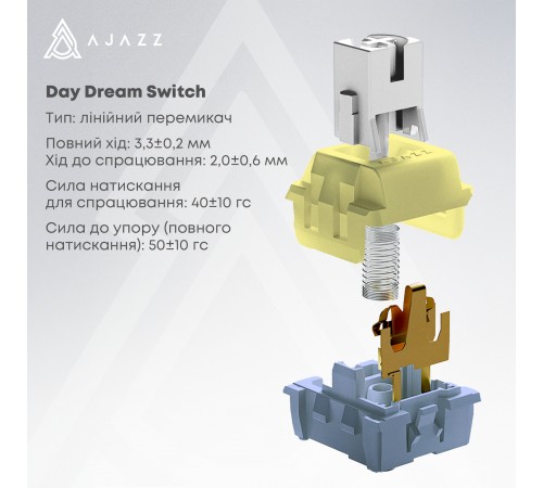 Клавіатура бездротова Ajazz AK820 Max Plus Day Dream Switch Black (AK820MAX-DD-BGY)