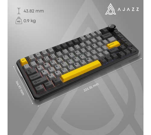 Клавіатура бездротова Ajazz AK820 Max Plus Day Dream Switch Black (AK820MAX-DD-BGY)