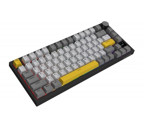 Клавіатура бездротова Ajazz AK820 Pro Flying Fish Switch Black RGB With Screen (AK820PRO-FF-BGY)