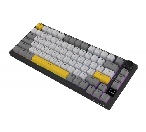 Клавіатура бездротова Ajazz AK820 Pro Flying Fish Switch Black RGB With Screen (AK820PRO-FF-BGY)