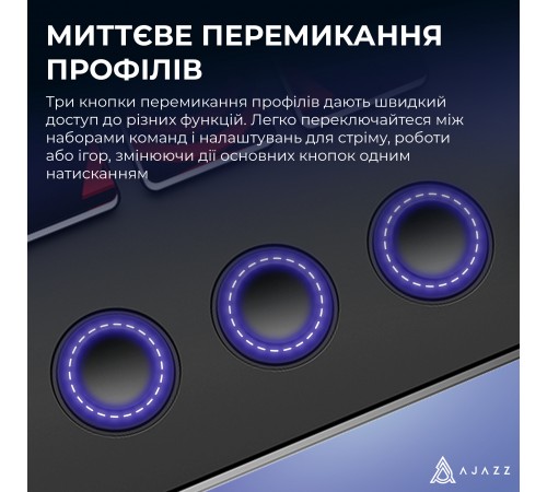Контролер для стримінгу Ajazz AKP03E USB Black