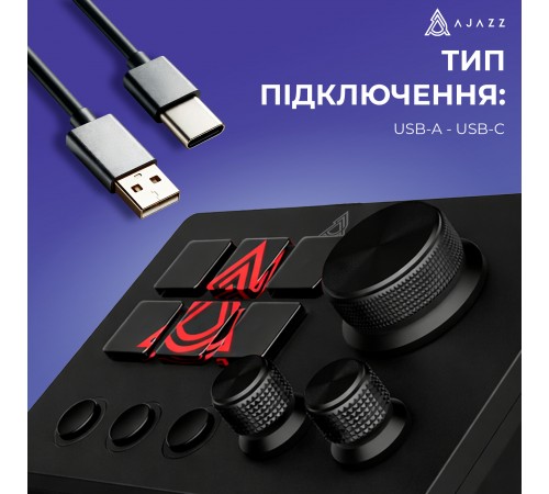 Контролер для стримінгу Ajazz AKP03E USB Black