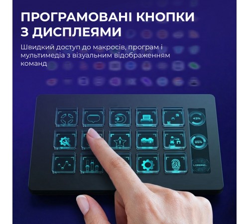 Контролер для стримінгу Ajazz AKP153E USB Black (AKP153E-B)
