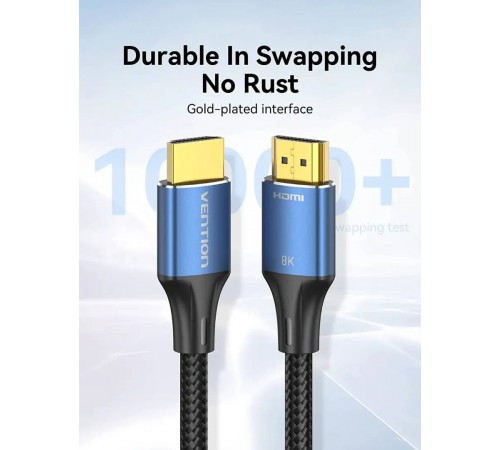 Кабель Vention HDMI - HDMI V 2.1 (M/M), 3 м, Black (ALGLI)