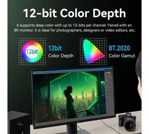 Кабель Vention HDMI - HDMI V 2.1 (M/M), 2 м, Green (ALOGH)