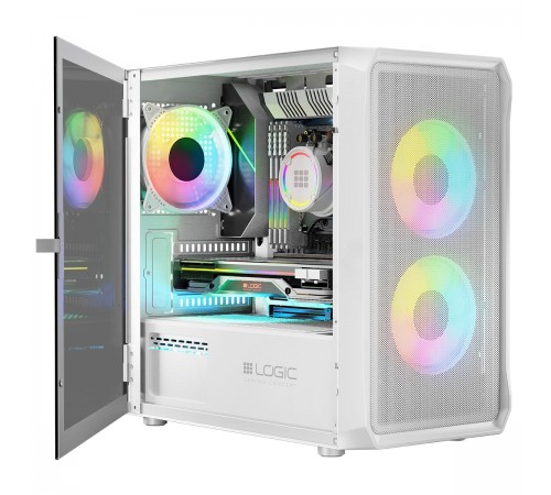 Корпус LogicConcept Portos ARGB Mini White без БЖ (AM-PORTOS-20-0000000-0002)
