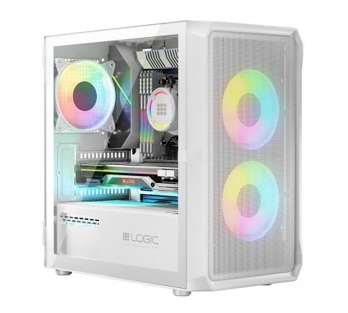 Корпус LogicConcept Portos ARGB Mini White без БЖ (AM-PORTOS-20-0000000-0002)