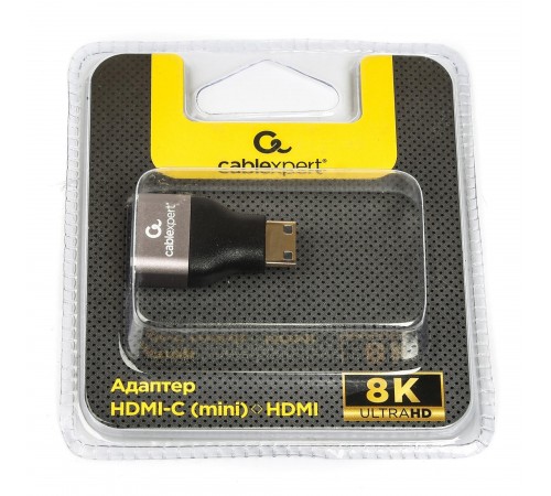 Адаптер Cablexpert HDMI - miniHDMI V 2.1 (F/M), Black (AP-HDMI8K-FC)