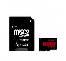 Карта пам`ятi MicroSDHC 128GB UHS-I Class 10 Apacer + SD adapter (AP128GMCSX10UB-R)
