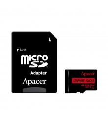 Карта пам`ятi MicroSDHC 128GB UHS-I Class 10 Apacer + SD adapter (AP128GMCSX10UB-R)