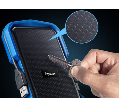 Зовнішній жорсткий диск 2.5" USB 1.0TB Apacer Apacer AC631 Black/Blue (AP1TBAC631U-1)