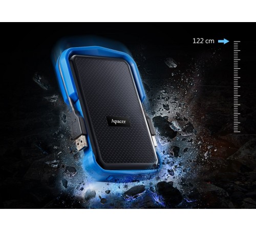 Зовнішній жорсткий диск 2.5" USB 2.0TB Apacer AC631 Black/Blue (AP2TBAC631U-1)