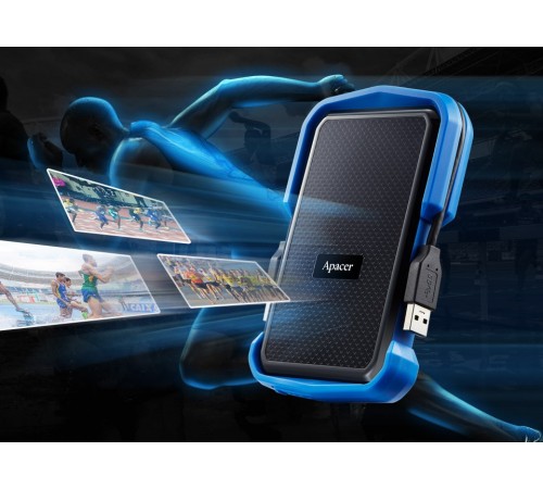 Зовнішній жорсткий диск 2.5" USB 2.0TB Apacer AC631 Black/Blue (AP2TBAC631U-1)