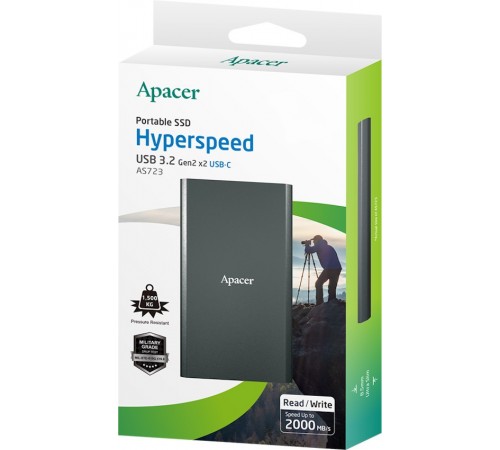 Накопичувач зовнішній SSD USB 512GB Apacer S723B (AP512GAS723B-1) Накопичувач зовнішній SSD USB 512GB Apacer S723B (AP512GAS723B-1)