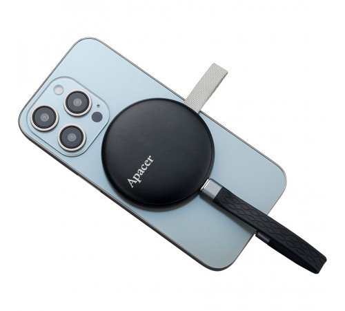 Накопичувач зовнішній SSD USB 512GB Apacer Magnetic Portable AS725 Black (AP512GAS725B-1)