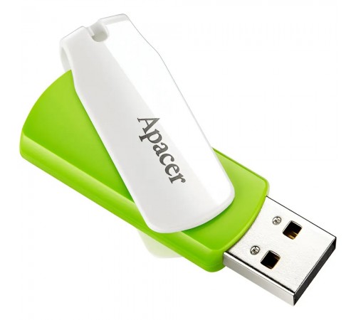 Флеш-накопичувач USB 64GB Apacer AH335 White/Green (AP64GAH335G-1)