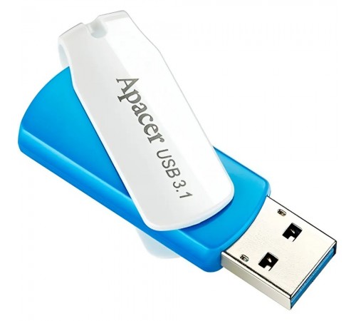 Флеш-накопичувач USB3.1 64GB Apacer AH357 Blue/White (AP64GAH357U-1)