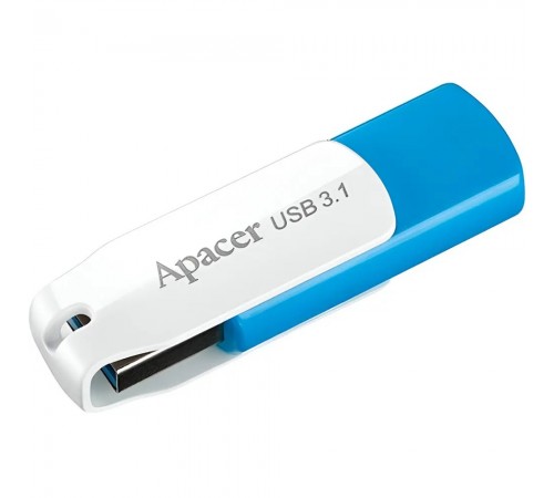 Флеш-накопичувач USB3.1 64GB Apacer AH357 Blue/White (AP64GAH357U-1)