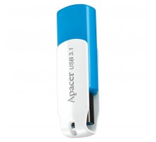 Флеш-накопичувач USB3.1  64GB Apacer AH357 Blue/White (AP64GAH357U-1)