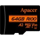 Карта пам`ятi MicroSDXC 64GB UHS-I/U3 Class 10 Apacer (AP64GMCSX10U8-R) + SD адаптер