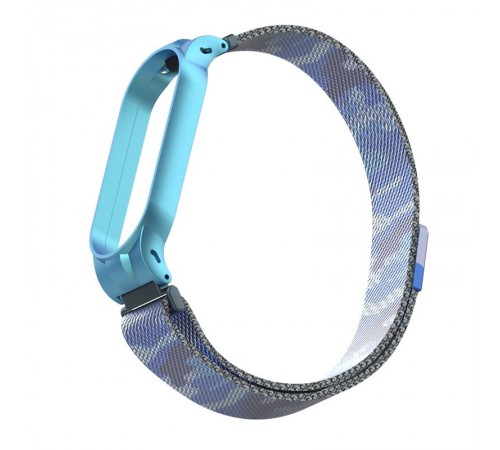 Ремінець Armorstandart Milanese Magnetic Band для Xiaomi Mi Band 5/Mi Band 6 Khaki Blue (ARM56856)