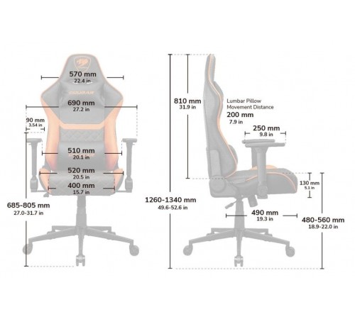 Крісло для геймерів Cougar Armor One V2 F