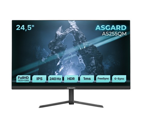 Монітор ASGARD Gaming 24.5" AS255QM IPS Black 240Hz