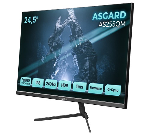 Монітор ASGARD Gaming 24.5" AS255QM IPS Black 240Hz