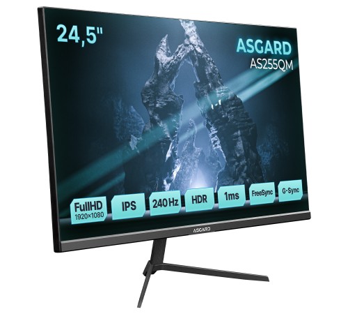 Монітор ASGARD Gaming 24.5" AS255QM IPS Black 240Hz