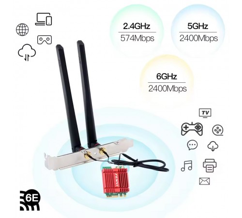 Бездротовий адаптер Fenvi AX210NGW Kit