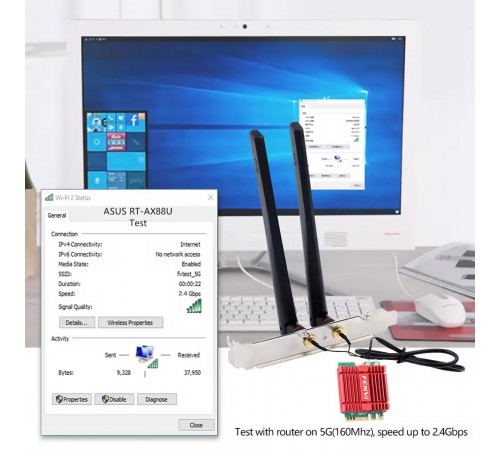 Бездротовий адаптер Fenvi AX210NGW Kit