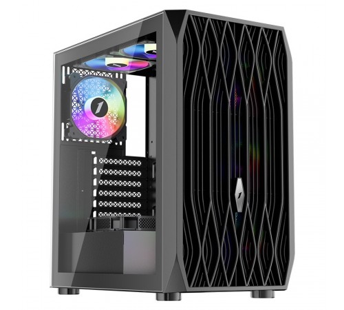 Корпус 1stPlayer AY7-BK-4F1 Black без БЖ