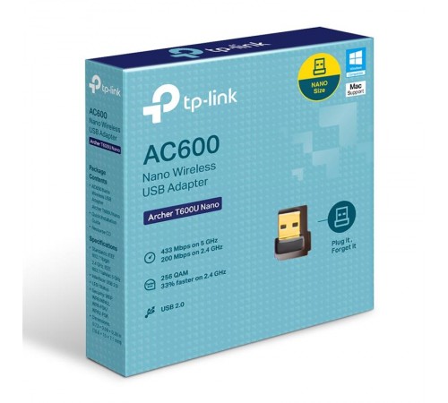 Бездротовий адаптер TP-Link Archer T600U Nano