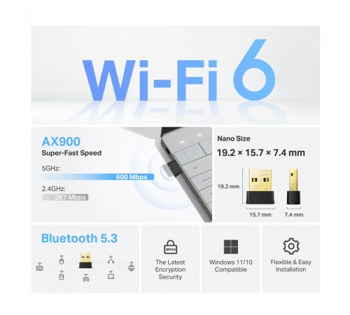 Бездротовий адаптер TP-Link Archer TX10UB Nano