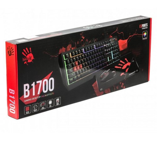 Комплект (клавіатура, миша) Bloody B1700 Black