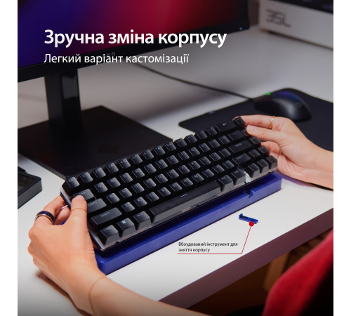 Клавіатура HyperX Origins 2 65 HX Red USB Black (B4QS3AA)