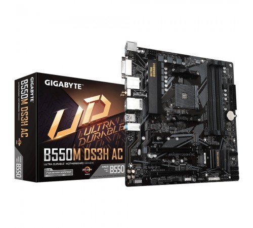Материнська плата Gigabyte B550M DS3H AC Socket AM4 Материнська плата Gigabyte B550M DS3H AC Socket AM4