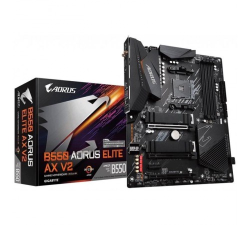Материнська плата Gigabyte B550 Aorus Elite AX V2 Socket AM4 Материнська плата Gigabyte B550 Aorus Elite AX V2 Socket AM4