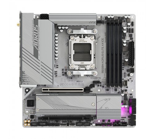 Материнська плата Gigabyte B650M Aorus Elite AX Ice Socket AM5