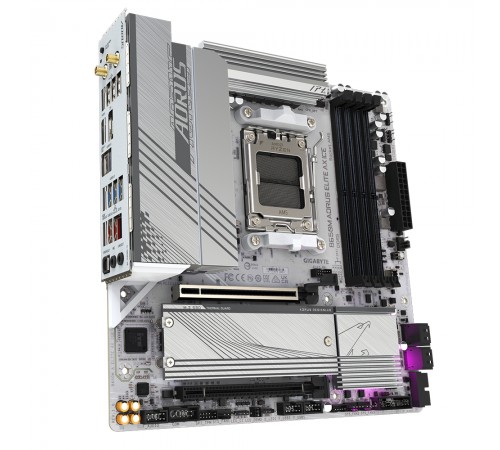 Материнська плата Gigabyte B650M Aorus Elite AX Ice Socket AM5
