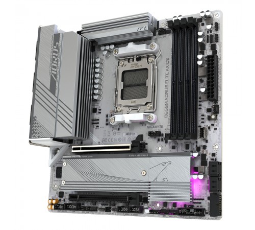 Материнська плата Gigabyte B650M Aorus Elite AX Ice Socket AM5