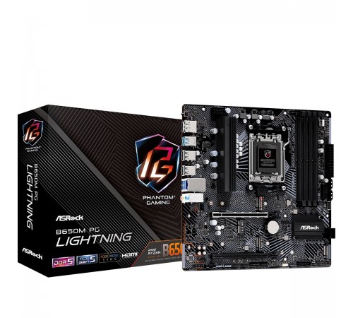 Материнська плата ASRock B650M PG Lightning Socket AM5 Материнська плата ASRock B650M PG Lightning Socket AM5
