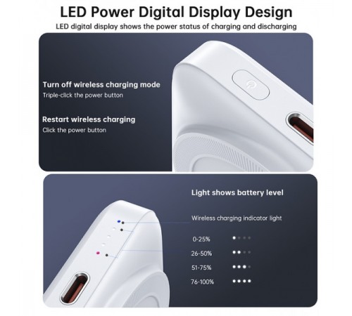 Універсальна мобільна батарея Choetech Magnetic 5000mAh Qi-15W Black (B742-CCBK)