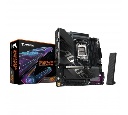 Материнська плата Gigabyte B850M Aorus Elite WiFi6E Socket AM5 Материнська плата Gigabyte B850M Aorus Elite WiFi6E Socket AM5