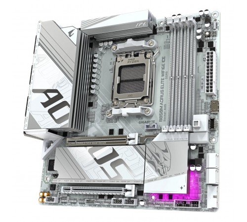 Материнська плата Gigabyte B850M Aorus Elite WiFi6E Ice Socket AM5