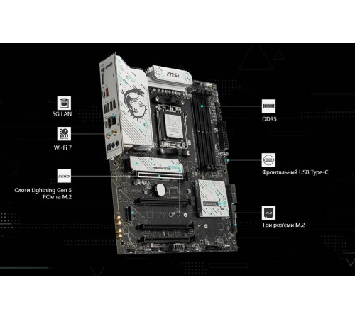Материнська плата MSI B850 Gaming Plus WiFi Socket AM5