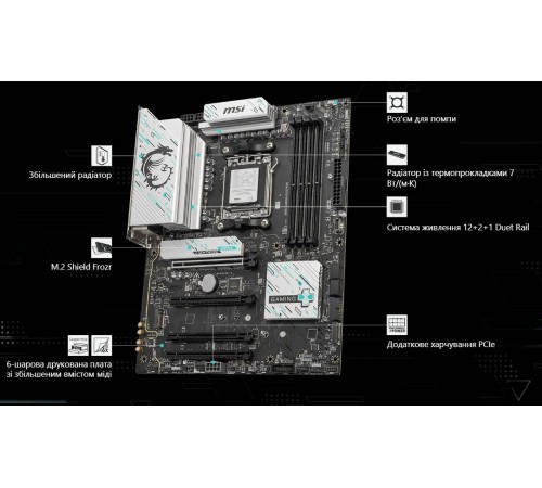 Материнська плата MSI B850 Gaming Plus WiFi Socket AM5